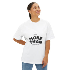 Unisex Oversized Boxy Tee with "I Am More Than Enough" - Comfortable, Inspiring Apparel, Perfect for Self-Love, Gift Idea, Casual [...]
